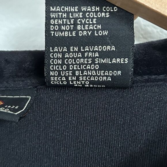 Vintage Black Velvet Button Cardigan Route 66 Size Large - Picture 4 of 8